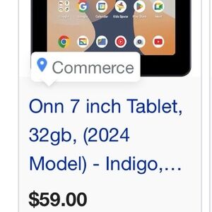 Onn Indigo 7-Inch Tablet with 32GB